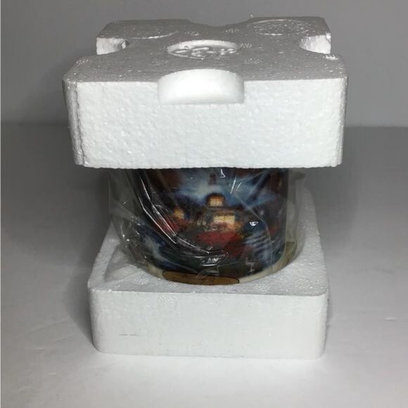 Avon Vintage Thomas Kinkade “Evening at Swanbrooke Cottage” Porcelain Votive Hol - Picture 4 of 9